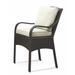 Braxton Culler Brighton Pointe Patio Dining Armchair w/ Cushion Wicker/Rattan in Black/Gray | 44 H x 25 W x 28 D in | Wayfair 435-129/6359-91