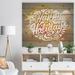 East Urban Home Happy Holidays Christmas Tree Ball Shaped - Textual Art Print Wood/Metal in Brown | 12 H x 40 W x 1 D in | Wayfair