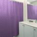 East Urban Home Katelyn Elizabeth Geometric Ombre Stripe Single Shower Curtain Polyester in Pink/Gray/Blue, Size 74.0 H x 71.0 W in | Wayfair