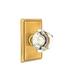 Emtek Privacy Old Town Clear Knob w/ Rectangular Rose Brass in Yellow | 4.37 H x 2.56 W x 2.75 D in | Wayfair 8221OTUS7