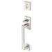 Emtek Baden Single Cylinder Keyed Entry Handleset in Gray | 18 H x 3 W x 3 D in | Wayfair 4820HLOUS15LH