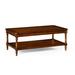 Country Farmhouse Solid Wood Coffee Table w/ Storage Wood in Brown Jonathan Charles Fine Furniture | 20 H x 52 W x 30 D in | Wayfair 494637-WAL