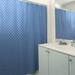 East Urban Home Katelyn Elizabeth Geometric Ombre Stripe Single Shower Curtain Polyester in Gray/Blue, Size 74.0 H x 71.0 W in | Wayfair