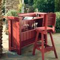 Uwharrie Chair Companion 3 Piece Bar Set Wood in Green | 41.75 H x 53 W x 27 D in | Outdoor Furniture | Wayfair