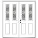 Verona Home Design Grace Primed Steel Prehung Front Entry Door Metal | 82.25 H x 74 W x 80 D in | Wayfair ZZ3656671R