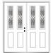 Verona Home Design Grace Primed Steel Prehung Front Entry Door Metal | 82.25 H x 66 W x 70 D in | Wayfair ZZ3656669L