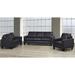 Darby Home Co Deboer 3 Piece Living Room Set Leather Match in Black | 36 H x 89 W x 37 D in | Wayfair Living Room Sets