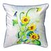 August Grove® Rheba Sunflower & Bird Indoor/Outdoor Throw Pillow Polyester/Polyfill blend | 12 H x 12 W x 6 D in | Wayfair