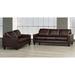 Darby Home Co Deboer 2 Piece Leather Match Living Room Set Leather Match in Brown | 36 H x 89 W x 37 D in | Wayfair Living Room Sets