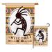 Breeze Decor 2 Piece Welcome Kokopelli Dance & Primitive Southwest Impressions 2-Sided 40 x 28 in. Flag Set in Black | 40 H x 28 W in | Wayfair