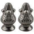 Urbanest Rothwell Lamp Finial Metal in Gray | 1.31 H x 0.25 W x 0.25 D in | Wayfair finial-2x1103876