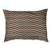 Tucker Murphy Pet™ Chelan Wavy Chevrons Indoor Dog Pillow Metal in Orange/Black | 6.5 H x 40 W x 6.5 D in | Wayfair