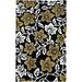 Tan/Black Rectangle 2'10" x 4'6" Area Rug - Bayou Breeze Raines Floral Hand Hooked Indoor/Outdoor Area Rug 34.0 x 0.5 in brownPlastic | Wayfair