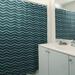 East Urban Home Wavy Chevrons Single Shower Curtain Polyester in Green/Gray/Blue | 74 H x 71 W in | Wayfair F72CC428591A48CABEE726AB2C10623A