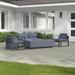 Ivy Bronx Alexios Outdoor 5 Piece Sofa Seating Group w/ Cushions Metal in Gray | 25.5 H x 48.5 W x 27.25 D in | Wayfair