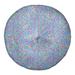 Ebern Designs Leffel Swirly Floral Floor Pillow Polyester/Polyfill blend in Blue/Yellow/Indigo | 26 H x 26 W x 7 D in | Wayfair