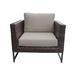Wrought Studio™ Sumpter Patio Chair w/ Cushions Wicker/Rattan in Blue/Brown | 30 H x 38 W x 34 D in | Wayfair 93D837120D674D26864EF63A9AB376DE