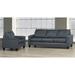 Darby Home Co Deboer 2 Piece Leather Living Room Set Leather Match in Gray | 36 H x 89 W x 37 D in | Wayfair Living Room Sets