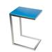 Orren Ellis Stretford End Table Glass/Metal in Blue | 22.5 H x 12 W x 16 D in | Wayfair F49C202CA25147FA8B676B1196261759