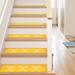 Yellow 0.3 x 9 W in Stair Treads - Well Woven Kings Court Brooklyn Ivory/Gray Non-Skid Stair Tread Rubber | 0.3 H x 9 W in | Wayfair 6511-STE