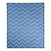 East Urban Home Classic Hand Drawn Chevron Pattern Fleece Blanket Microfiber/Fleece/Microfiber/Fleece in Blue | 60 W in | Wayfair