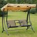 Arlmont & Co. Gil Porch Swing w/ Stand Metal in Brown | 67.75 H x 45.25 W x 76.5 D in | Wayfair 3D6363D3FBF2435E8B79CA1055C4EAA0