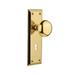 Nostalgic Warehouse New York Plate w/ Decorative Keyhole & New York Door Knob Brass in Yellow | 7 H x 2.25 W in | Wayfair 711979