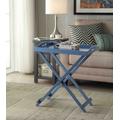 Folding Tray Table in Blue Finish - Convenience Concepts 239900BE