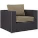 Convene Outdoor Patio Armchair in Espresso Mocha - East End Imports EEI-1906-EXP-MOC