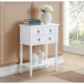 Kendra Hall Table in White - Convenience Concepts 501166W