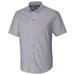 New York Mets Cutter & Buck Short Sleeve Stretch Oxford Button-Down Shirt - Charcoal