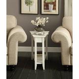 American Heritage Wedge End Table in White Finish - Convenience Concepts 7105060W