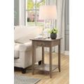 American Heritage End Table w/ Drawer & Shelf in Driftwood - Convenience Concepts 7104077DFTW
