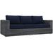 Summon Outdoor Patio Sunbrella® Sofa in Canvas Navy - East End Imports EEI-1874-GRY-NAV