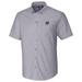 Washington Nationals Cutter & Buck Short Sleeve Stretch Oxford Button-Down Shirt - Charcoal