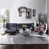 Brown/Gray Sectional - Orren Ellis Leppert 113" Wide Genuine Leather Left Hand Facing Sofa & Chaise Genuine Leather | 38 H x 113 W x 67 D in | Wayfair