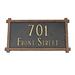 Montague Metal Products Inc. 2-Line Lawn Address Sign, Wood | 9.25 H x 17 W x 0.38 D in | Wayfair PCS-25-CG-LS