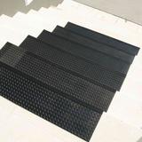 White 0.25 x 10 W in Stair Treads - Symple Stuff Jamarcus Diamond-Plate Commercial Black Stair Tread Rubber | 0.25 H x 10 W in | Wayfair