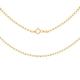 CARISSIMA Gold Unisex 9 ct Yellow Gold 1.6 mm Flat Curb Chain Necklace of Length 41 cm/16 Inch