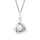 CARISSIMA Gold Women's 9 ct White Gold Pearl Knot Pendant on Curb Chain Necklace of Length 46 cm