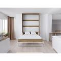 Orren Ellis Leavenworth Murphy Bed w/ Mattress Wood in White | 86.6 H x 47.2 W x 89.7 D in | Wayfair F2405836714443E2ACDAFE1B30848C5E