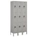 Salsbury Industries 3 Tiers 3 Wide Locker Metal in White | 78 H x 36 W x 12 D in | Wayfair 63362GY-U