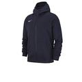 Nike Kid's Y HOODIE FZ FLC TM CLUB19 Sweatshirt, Obsidian (White), Medium