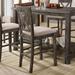 Martha II Counter Height Chair in Tan Linen & Weathered Gray (Set of 2) - Acme Furniture 73832