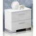 Lorimar Nightstand in White & Chrome Leg - Acme Furniture 22633