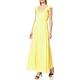 VILA CLOTHES Damen VIRANNSIL S/L MAXI DRESS/ZA Kleid, Gelb (Goldfinch), (Herstellergröße: 36)