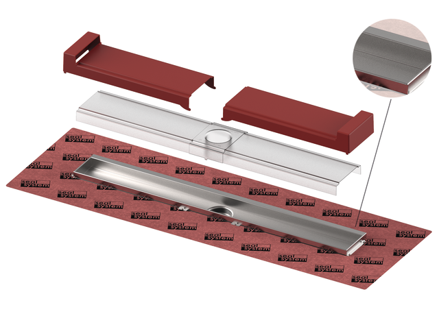 Tece drainline-Evo Rinne mit WFA, 1000 mm befestigte Seal System Dichtmanschette, 601003 601003 Image
