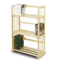 Furinno FNCL-33001 Pine Solid Wood 3-Tier Bookshelf