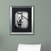 Trademark Fine Art 'French Street Art' by Philippe Hugonnard Framed Photographic Print on Canvas in Black/White | 14 H x 11 W x 0.5 D in | Wayfair