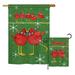 Breeze Decor Callin All Cardinals Winter Wonderland Impressions 2-Sided Polyester 2 Piece Flag Set in Green | 28 H x 18.5 W in | Wayfair